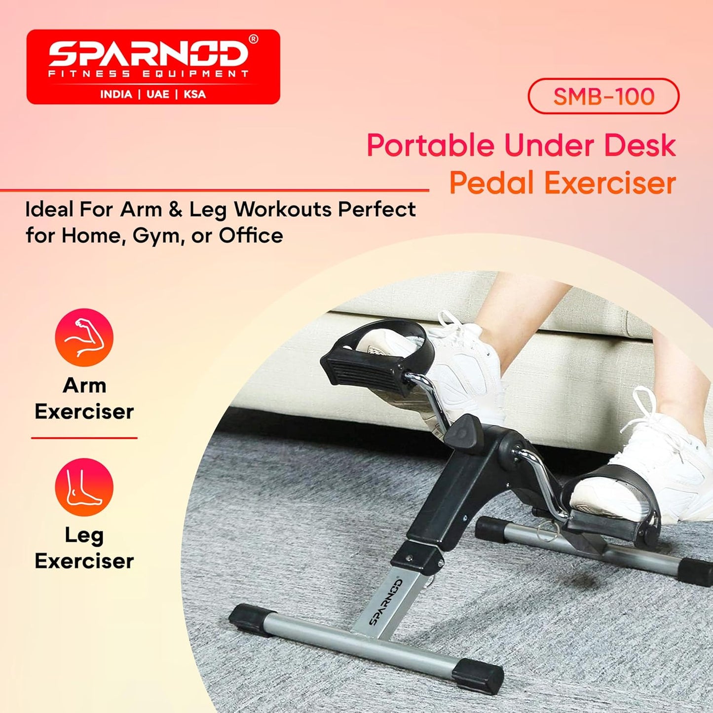 Mini Cycle Pedal Exerciser with Fixing Strap